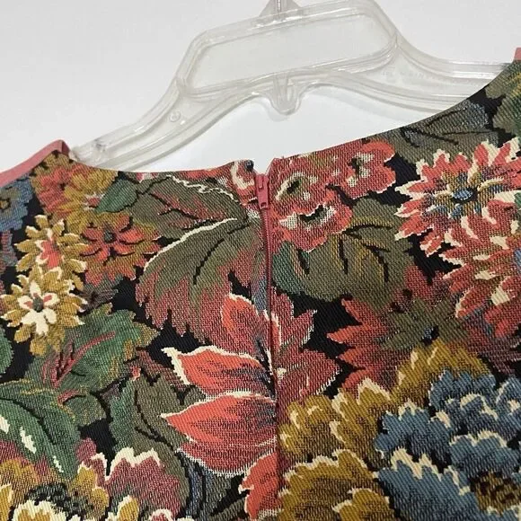 Gunne Sax Rare Vintage 1969 black label renaissance Tapestry Floral red dress - Picture 10 of 10